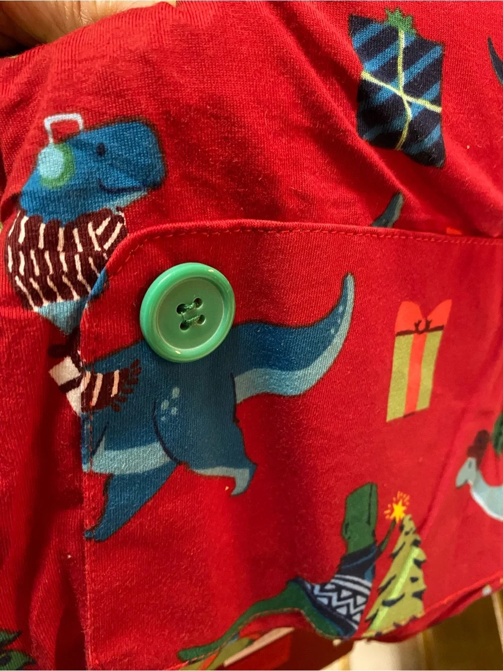 Wondershop Red Holiday Dinosaur Pet Pajamas with Green Trim NWT Size Medium
